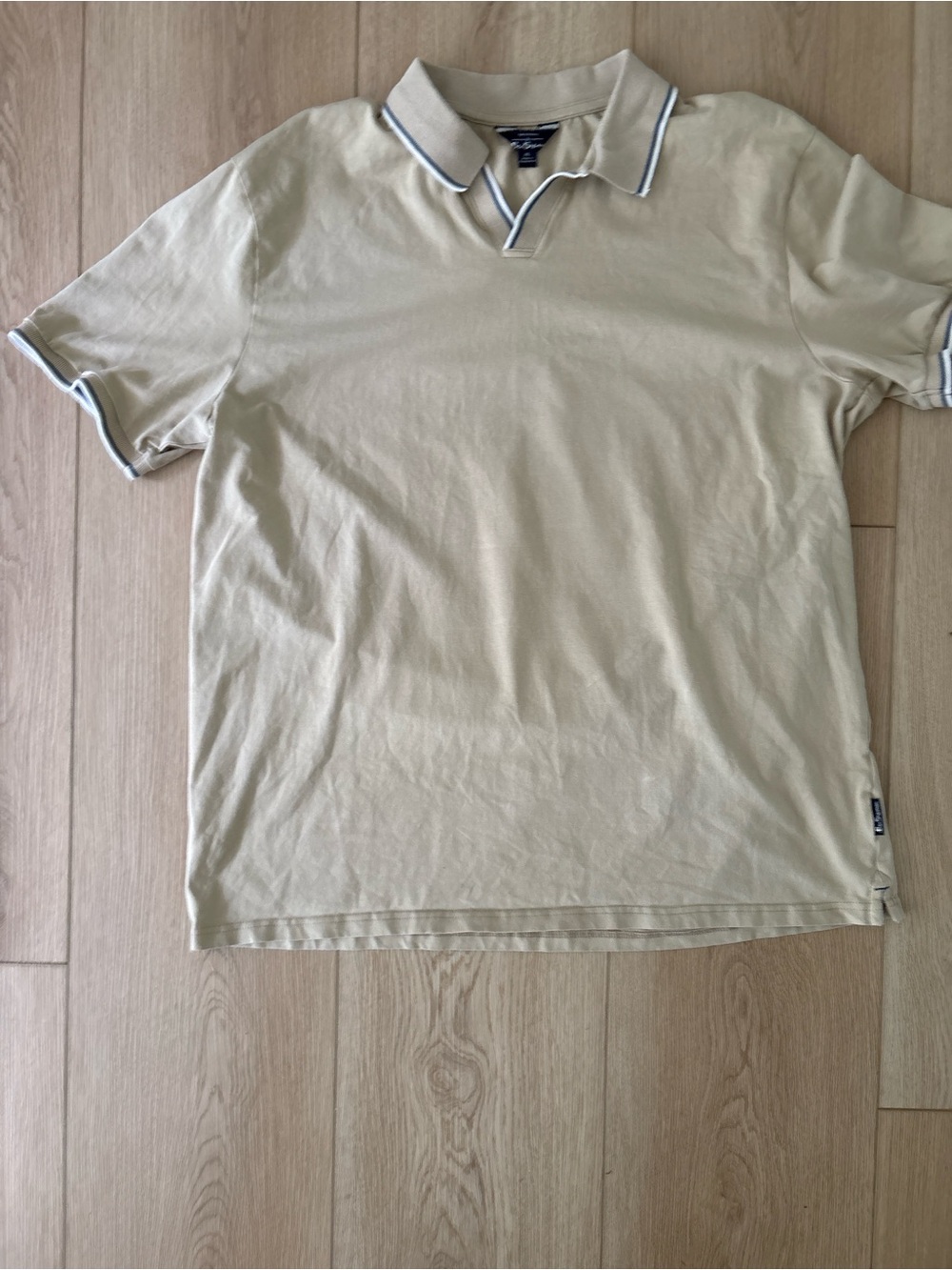 Ben Sherman Polo Shirt Men’s XL Beige Short Sleeve Stretch Cotton Classic‎ Fit